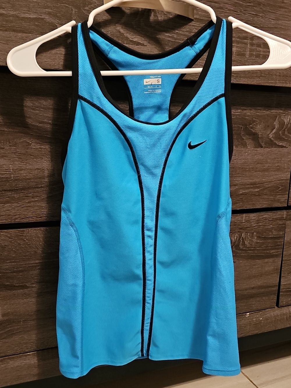 Nike Blue Racerback Tank with Black Trim
